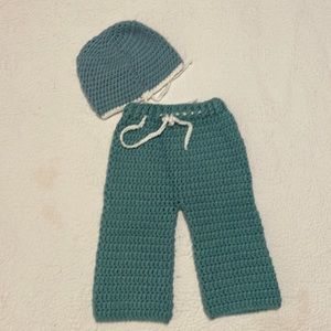 EUC newborn surgical scrubs knit outfit size 9 months